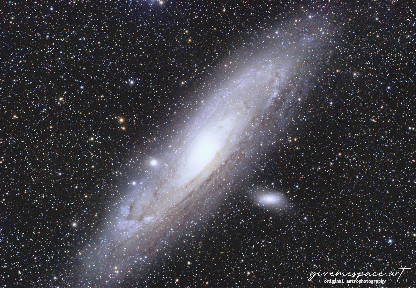 Andromeda Galaxy Metal Plaque