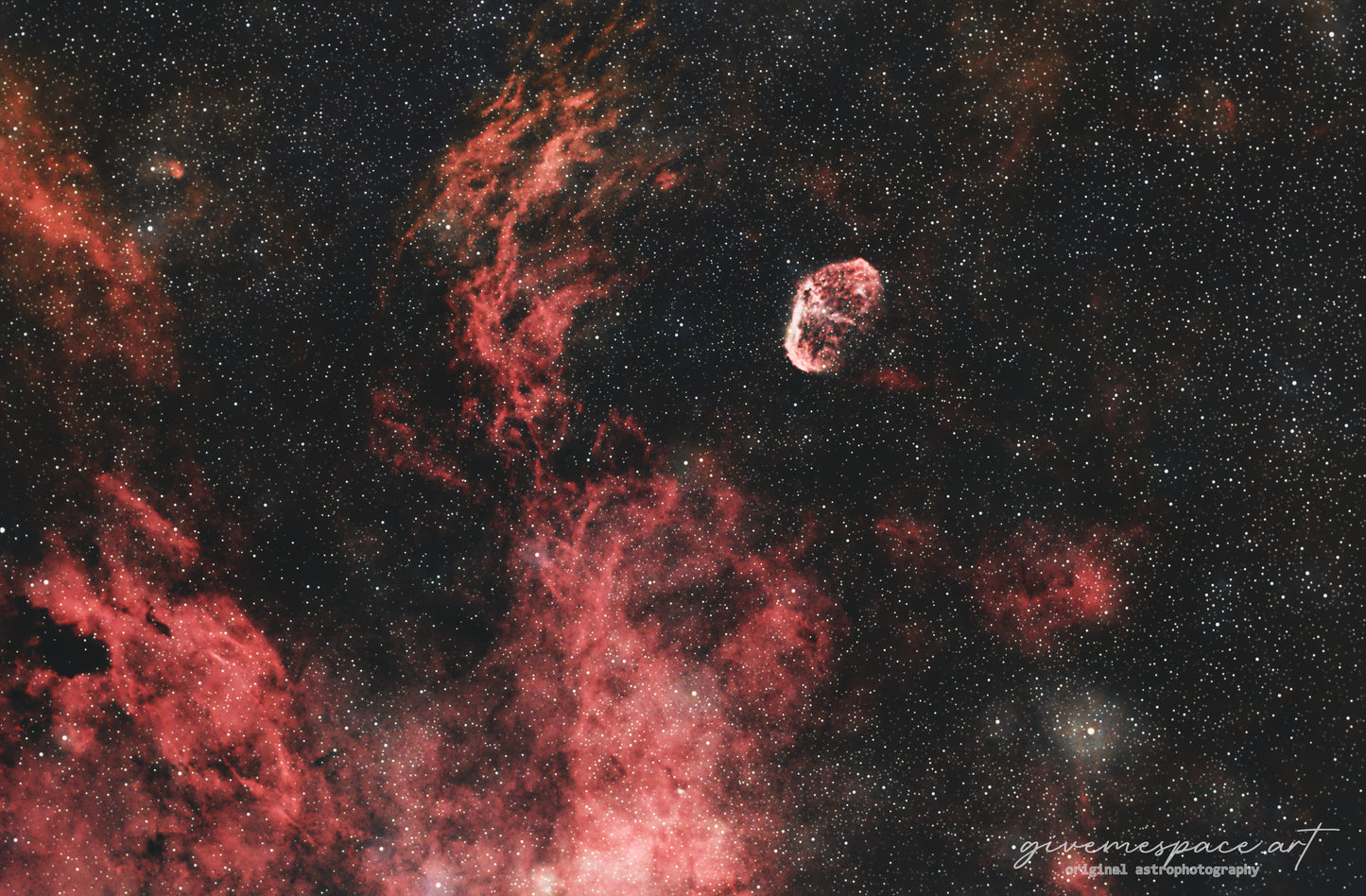 Crescent Nebula Metal Plaque