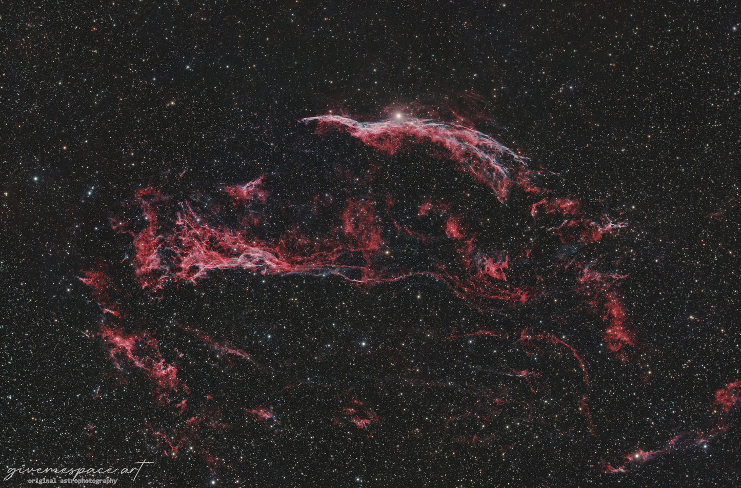 Western Veil Nebula Metal Plaque